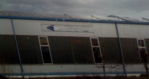 Factory in southern Germany with solar panels
